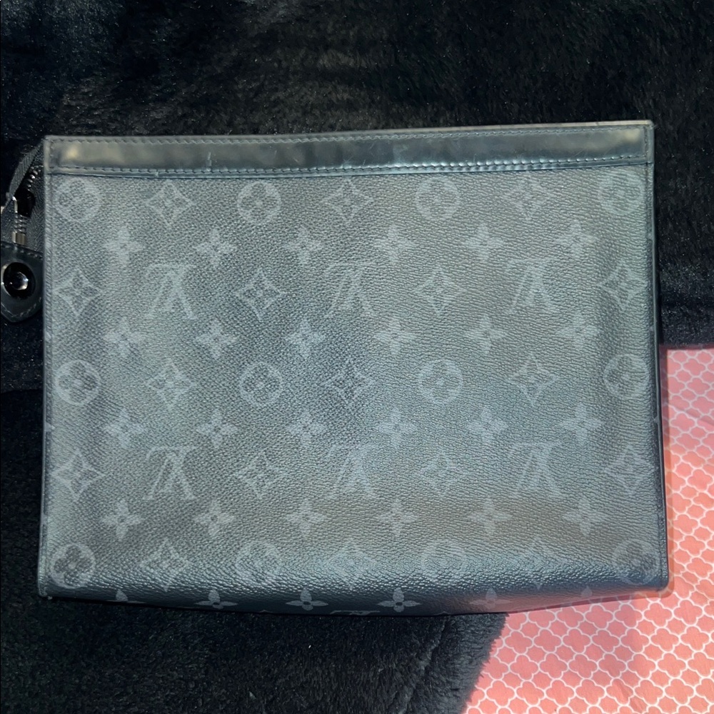Luxury Black Monogram LV Clutch Bag